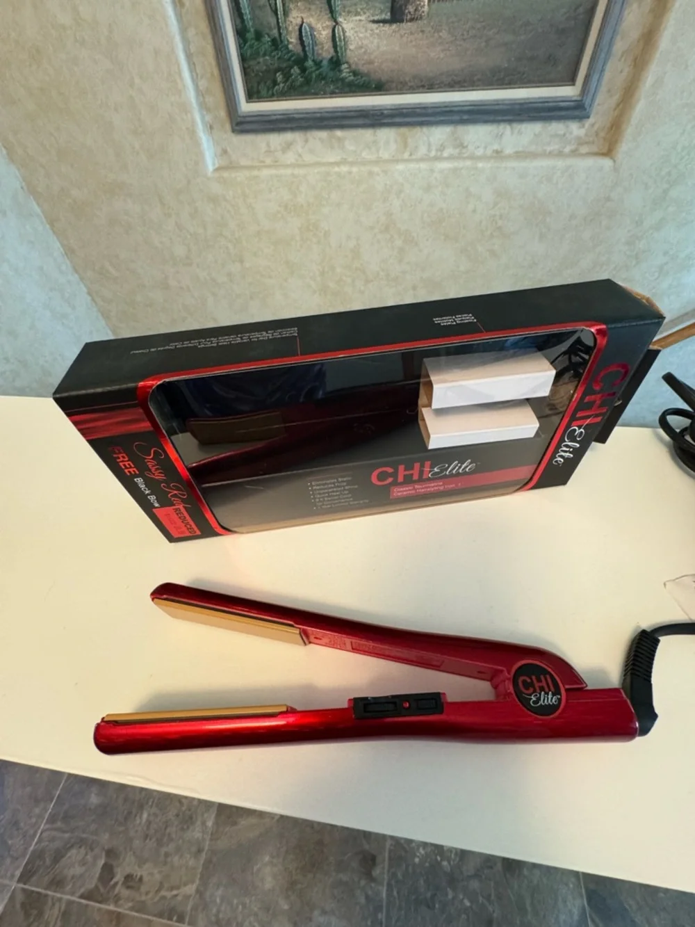 CHI Ceramic Flat Iron - Red Accents - Picture 1 of 5